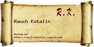 Rauch Katalin névjegykártya